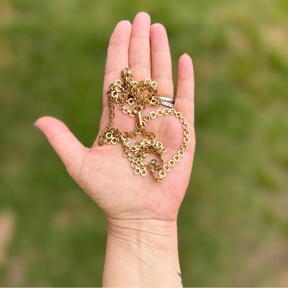 Vintage gold vermeil chain 30”